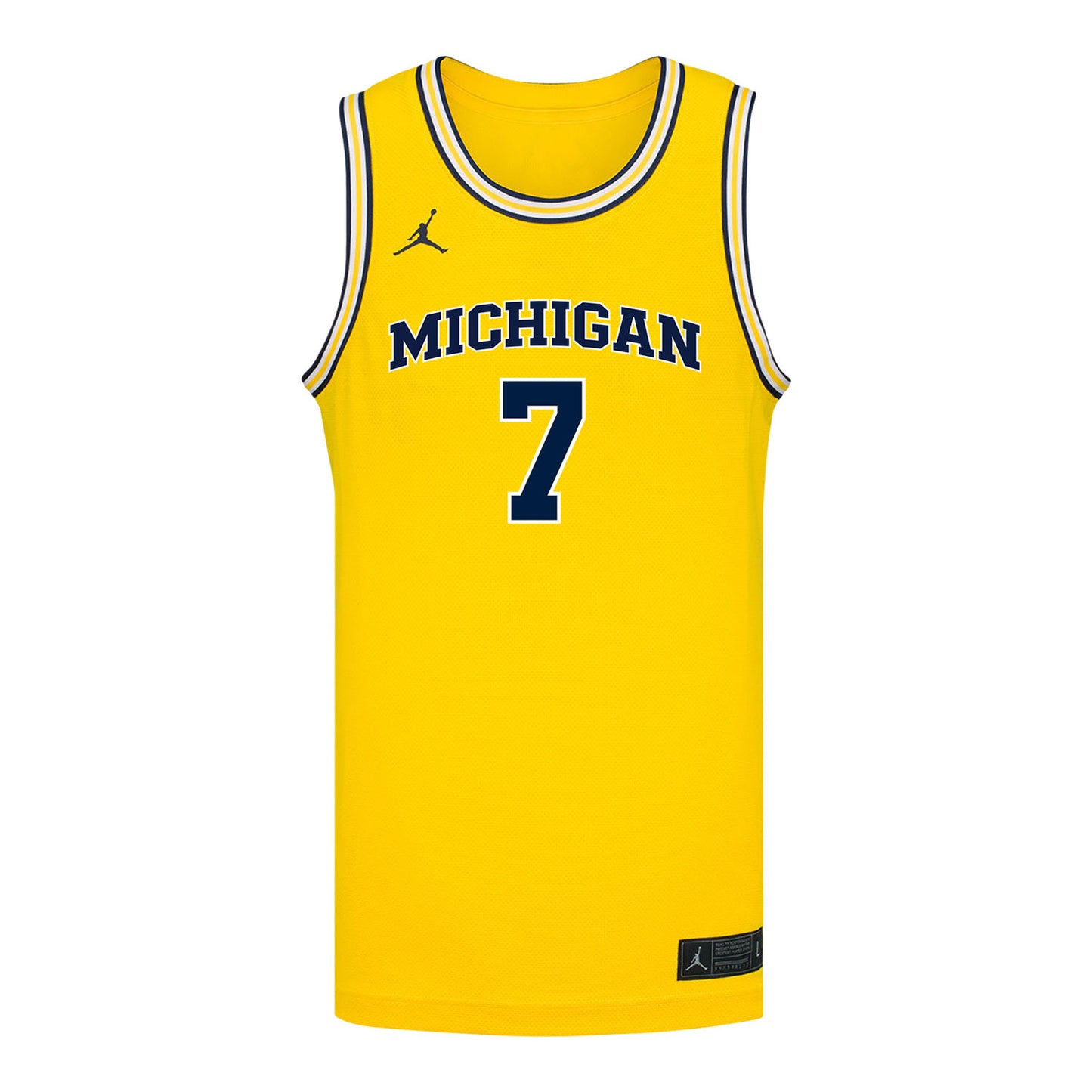 Michigan Wolverines #7 Jessica Fields Student Athlete Maize Women's Basketball Jersey - Front View