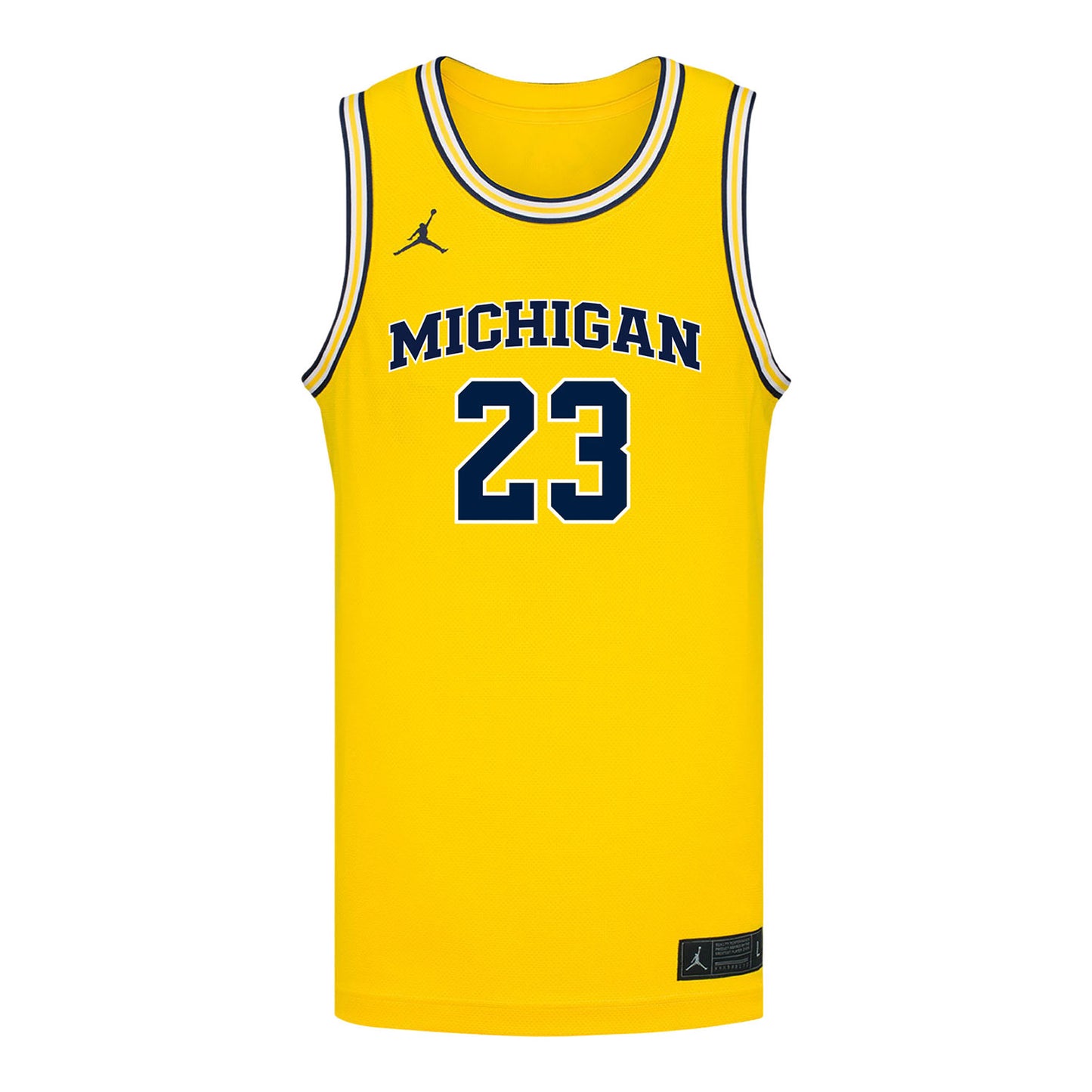 Michigan Wolverines #23 Ciara Byars Student Athlete Maize Women's Basketball Jersey - Front View