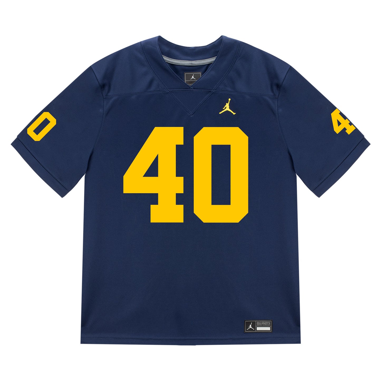 Michigan Wolverines #40 Rocco Milia Student Athlete Blue Football Jersey - Front View