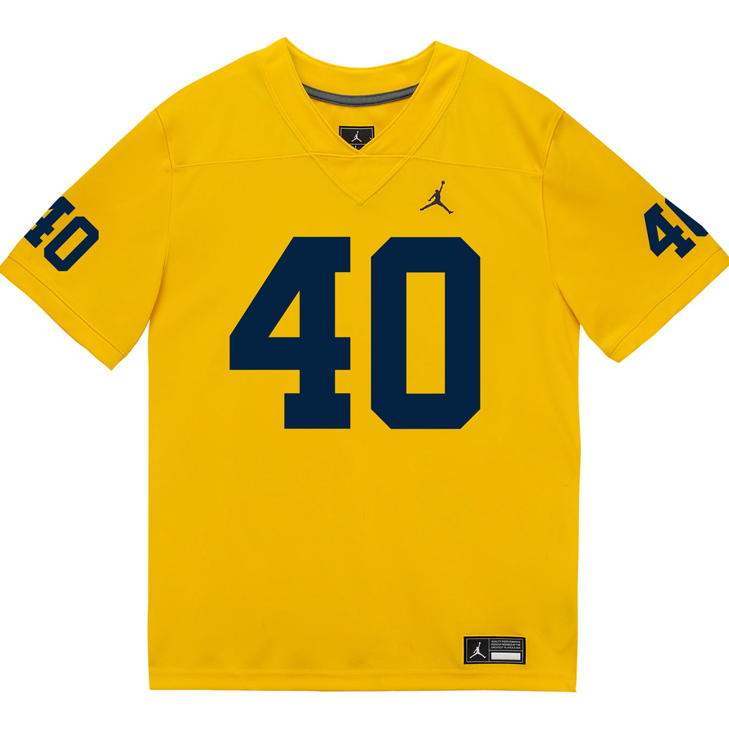 Michigan Wolverines #40 Rocco Milia Student Athlete Maize Football Jersey - Front View