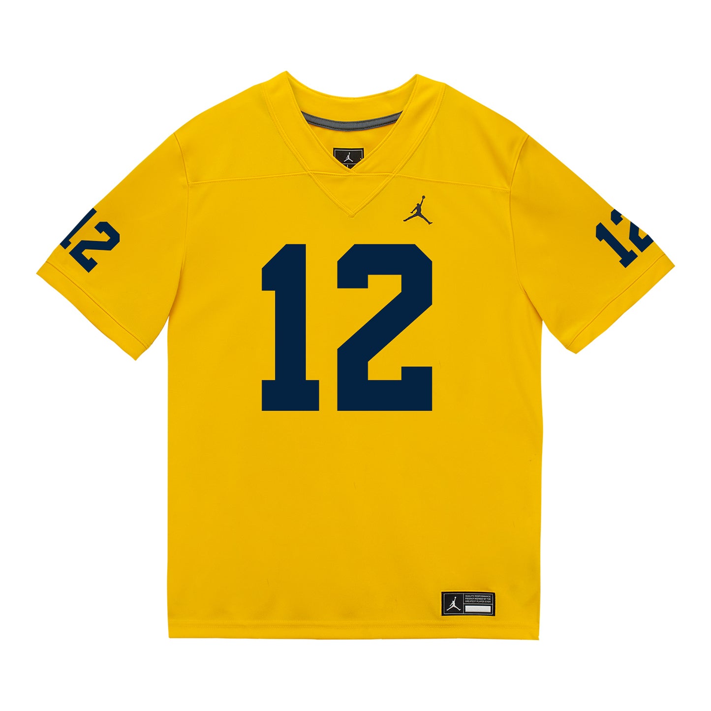 Michigan Wolverines #12 Salesi Moa Student Athlete Maize Football Jersey