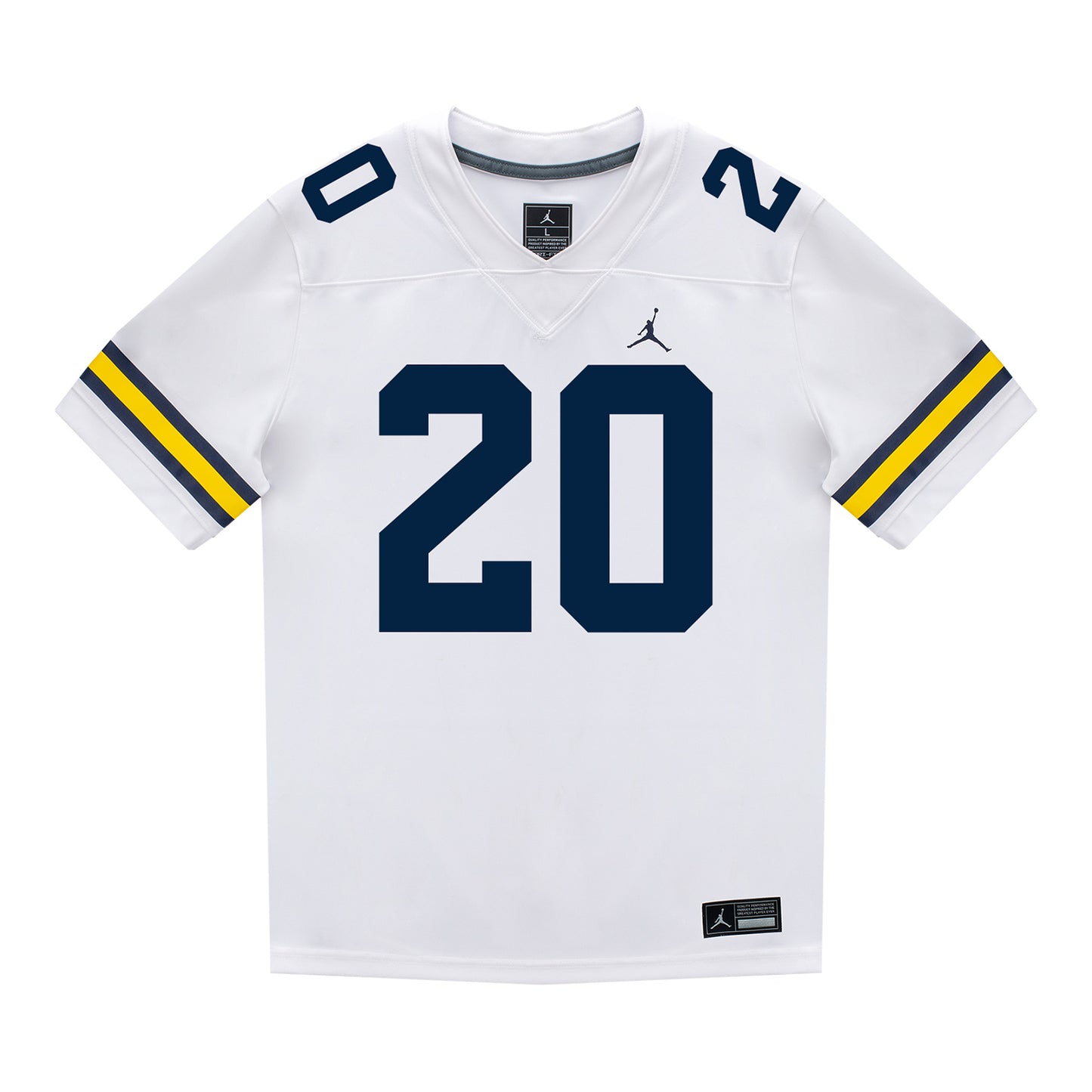 Michigan Wolverines #20 Chris Bracy Student Athlete White Football Jersey