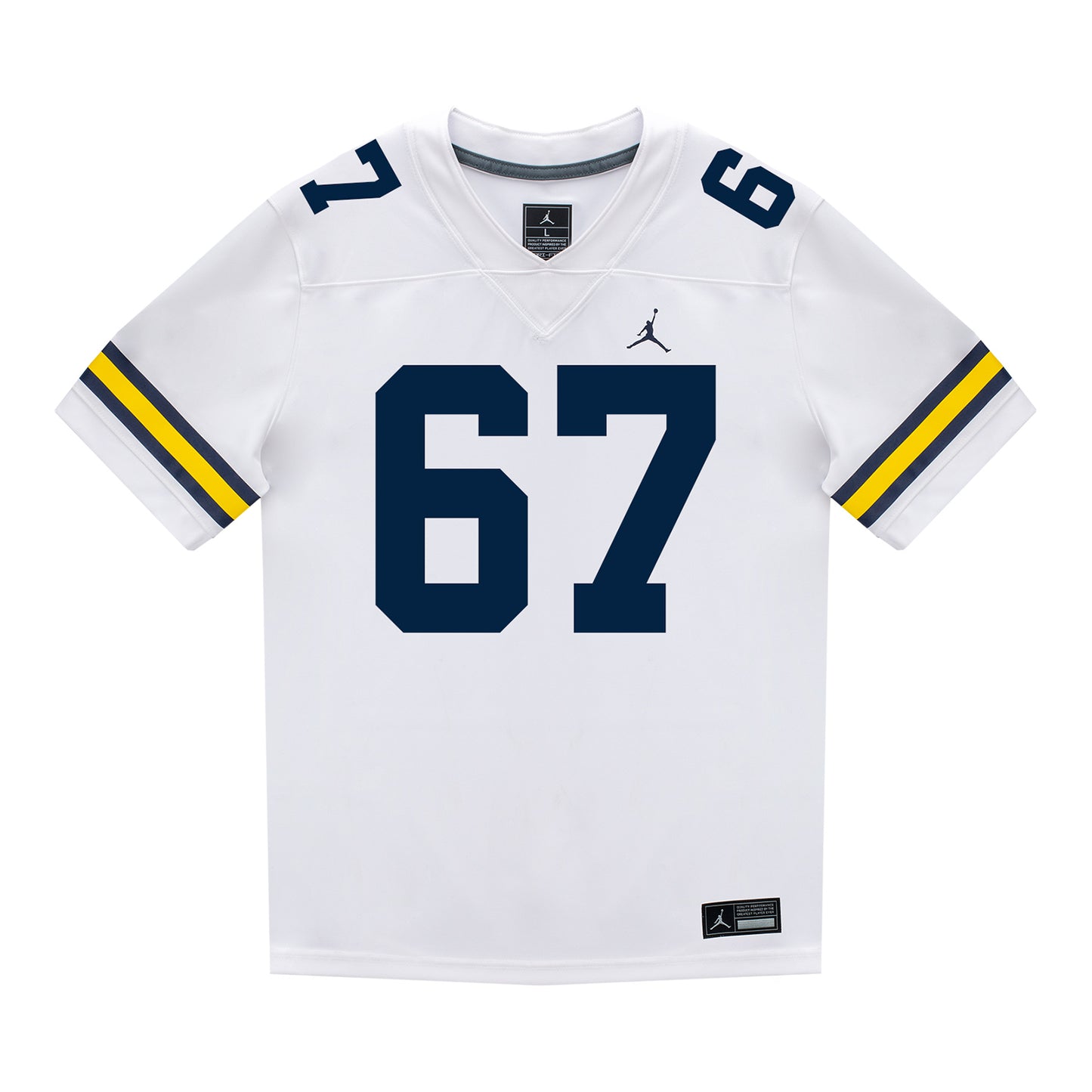 Michigan Wolverines #67 Houston Ka'aha'aina-Torres Student Athlete White Football Jersey