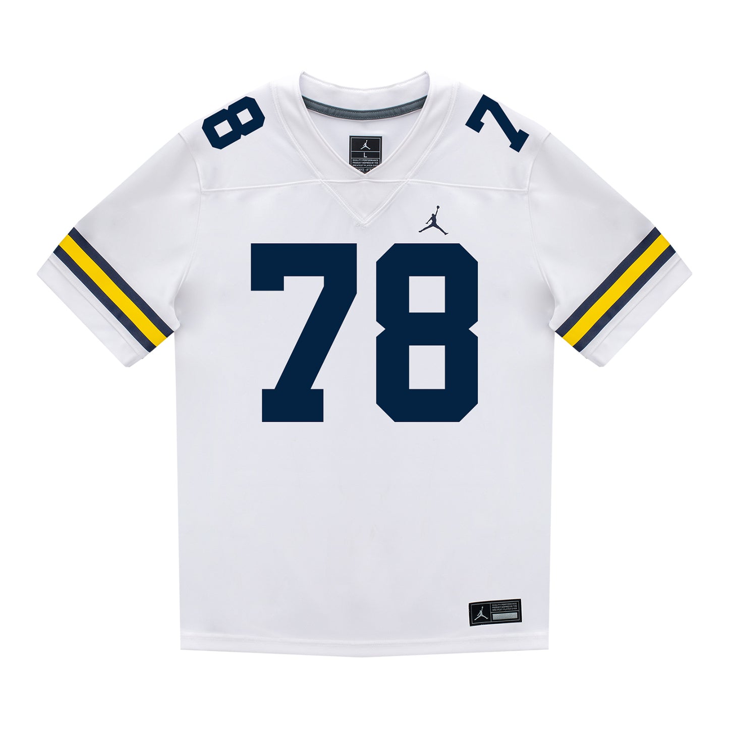 Michigan Wolverines #78 Marky Walbridge Student Athlete White Football Jersey