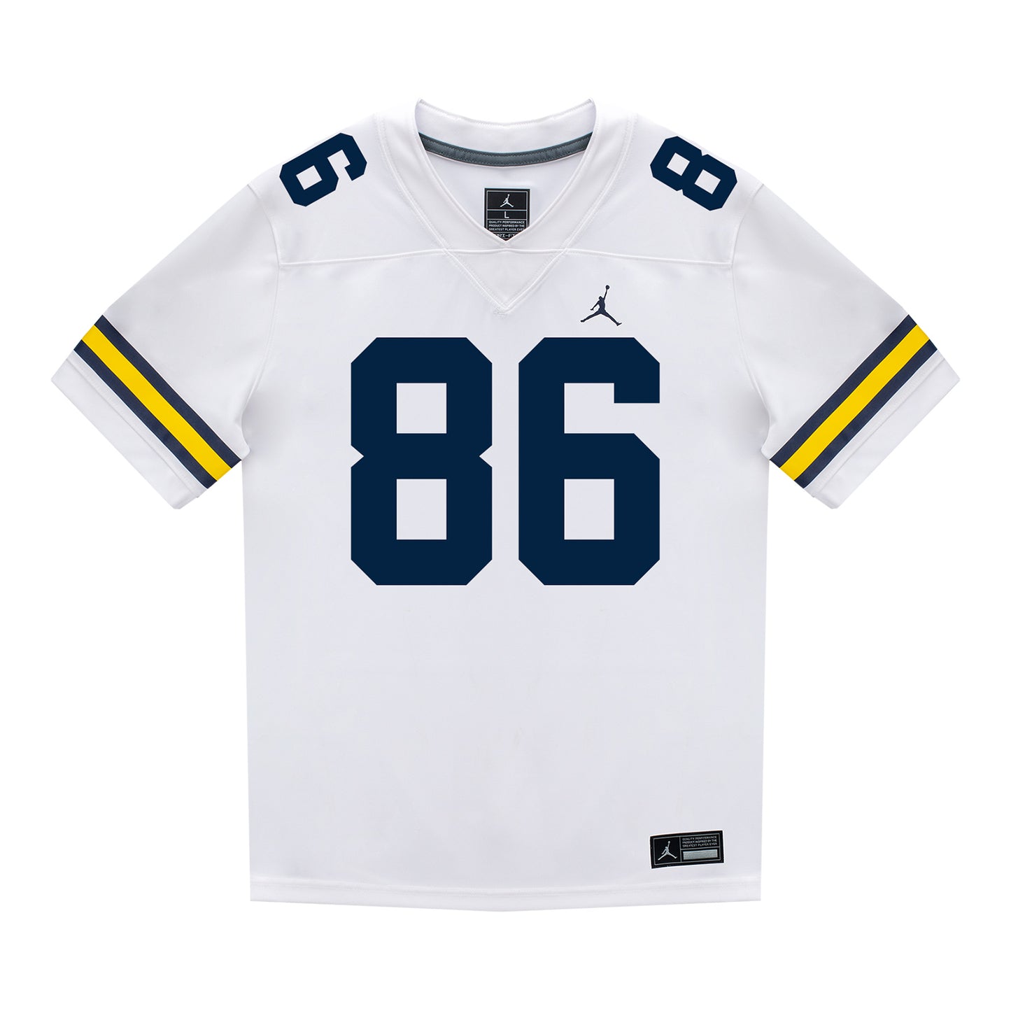 Michigan Wolverines #86 Travis Johnson Student Athlete White Football Jersey