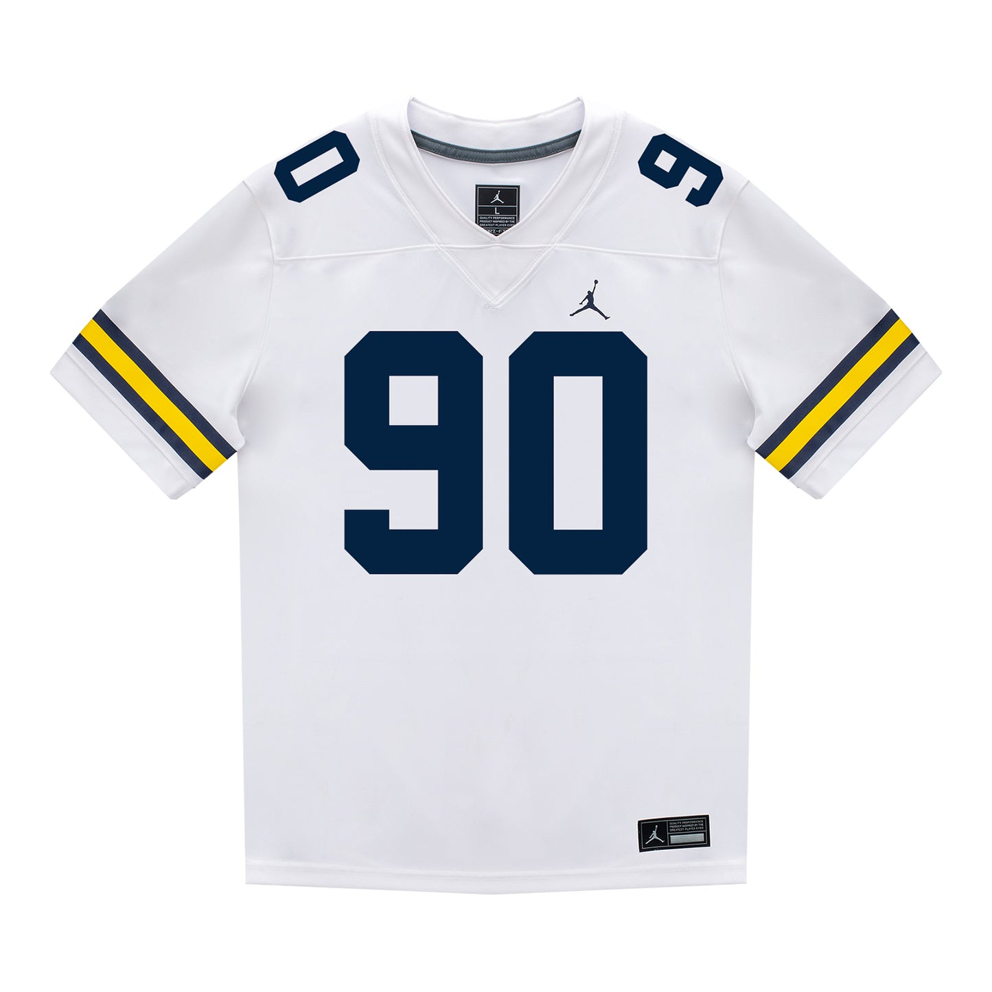 Michigan Wolverines #90 John Henry Daley Student Athlete White Football Jersey