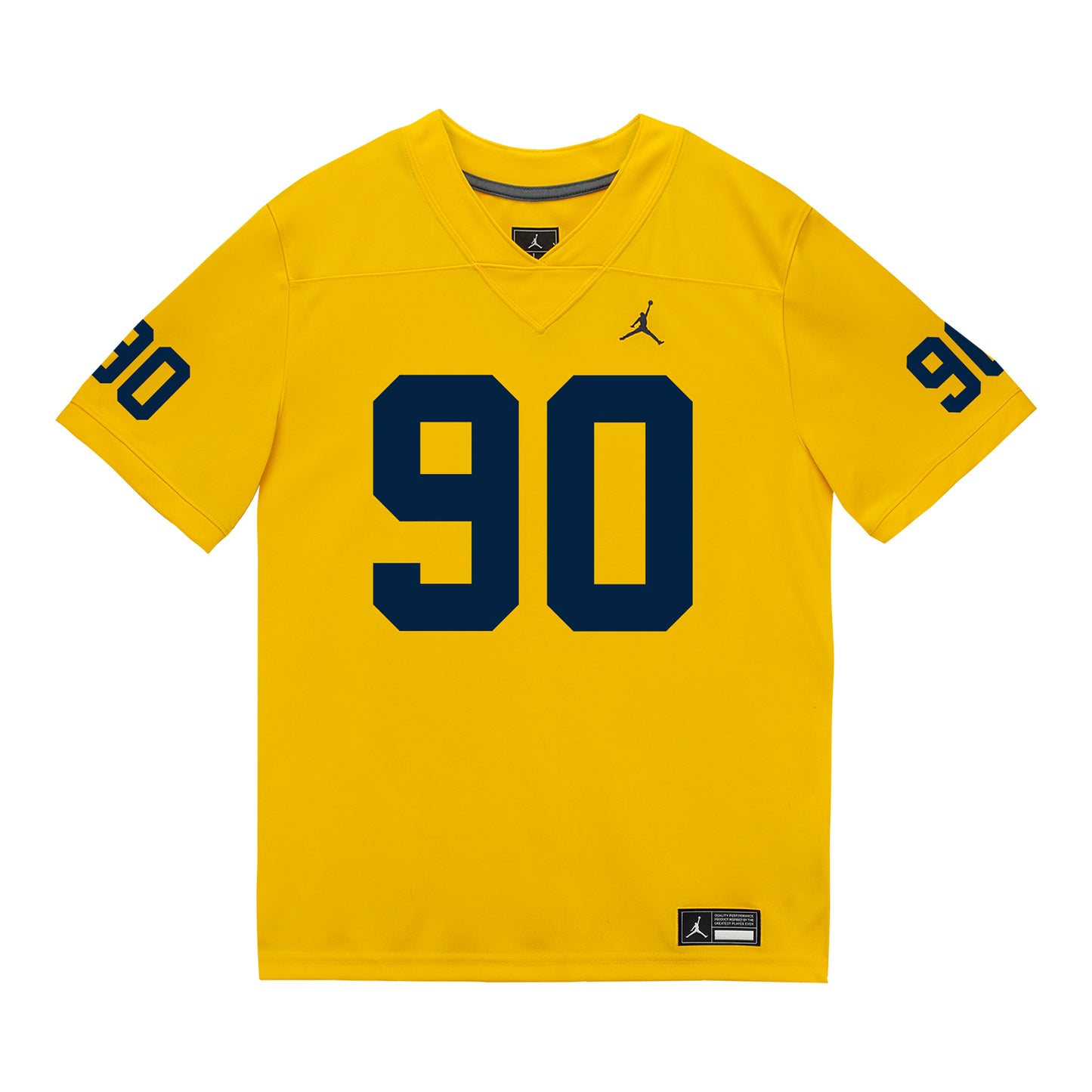 Michigan Wolverines #90 John Henry Daley Student Athlete Maize Football Jersey