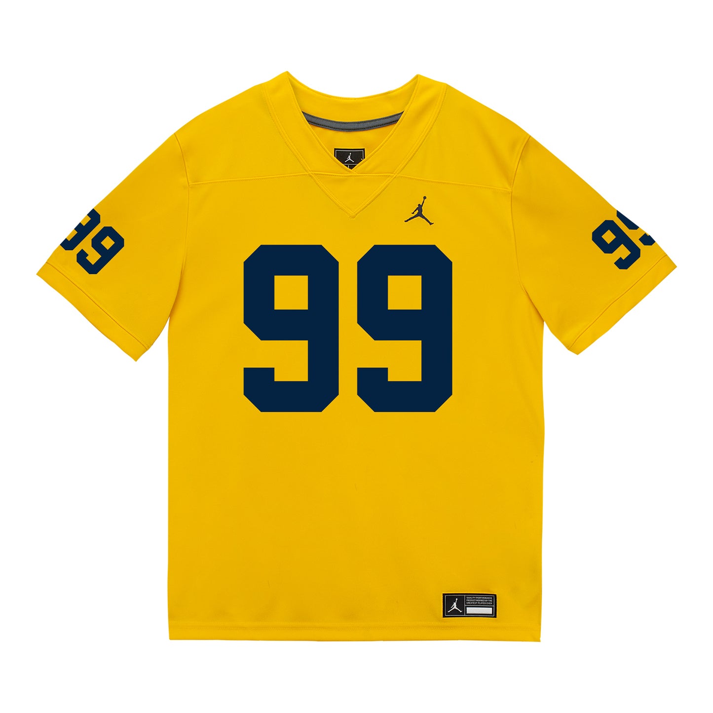 Michigan Wolverines #99 Trey Butkowski Student Athlete Maize Football Jersey