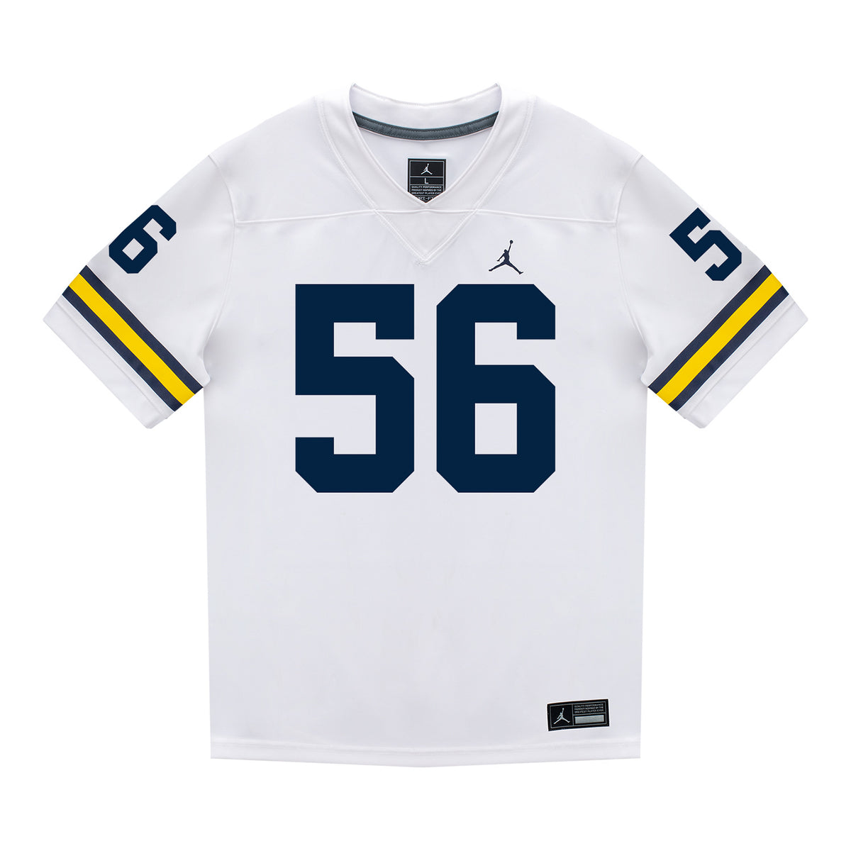 Michigan Wolverines #56 Allister Vallejo Student Athlete White Football Jersey