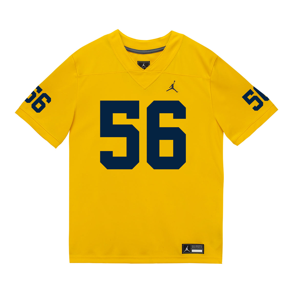 Michigan Wolverines #56 Allister Vallejo Student Athlete Maize Football Jersey