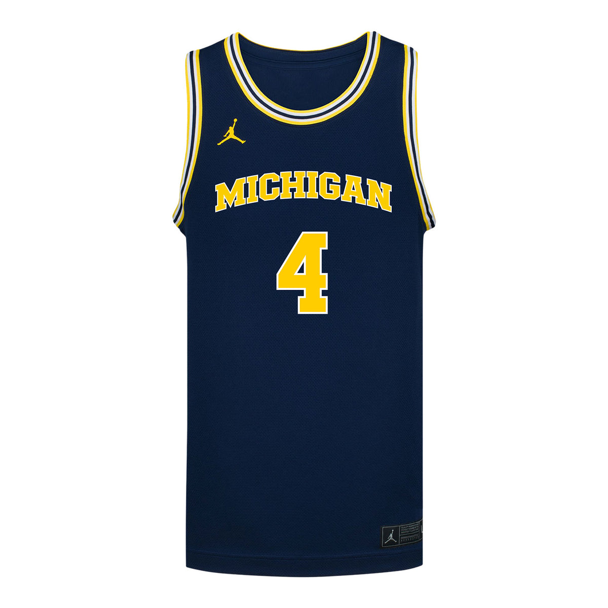 Michigan Wolverines #4 Brandon McCoy Jr. Student Athlete Blue Basketball Jersey