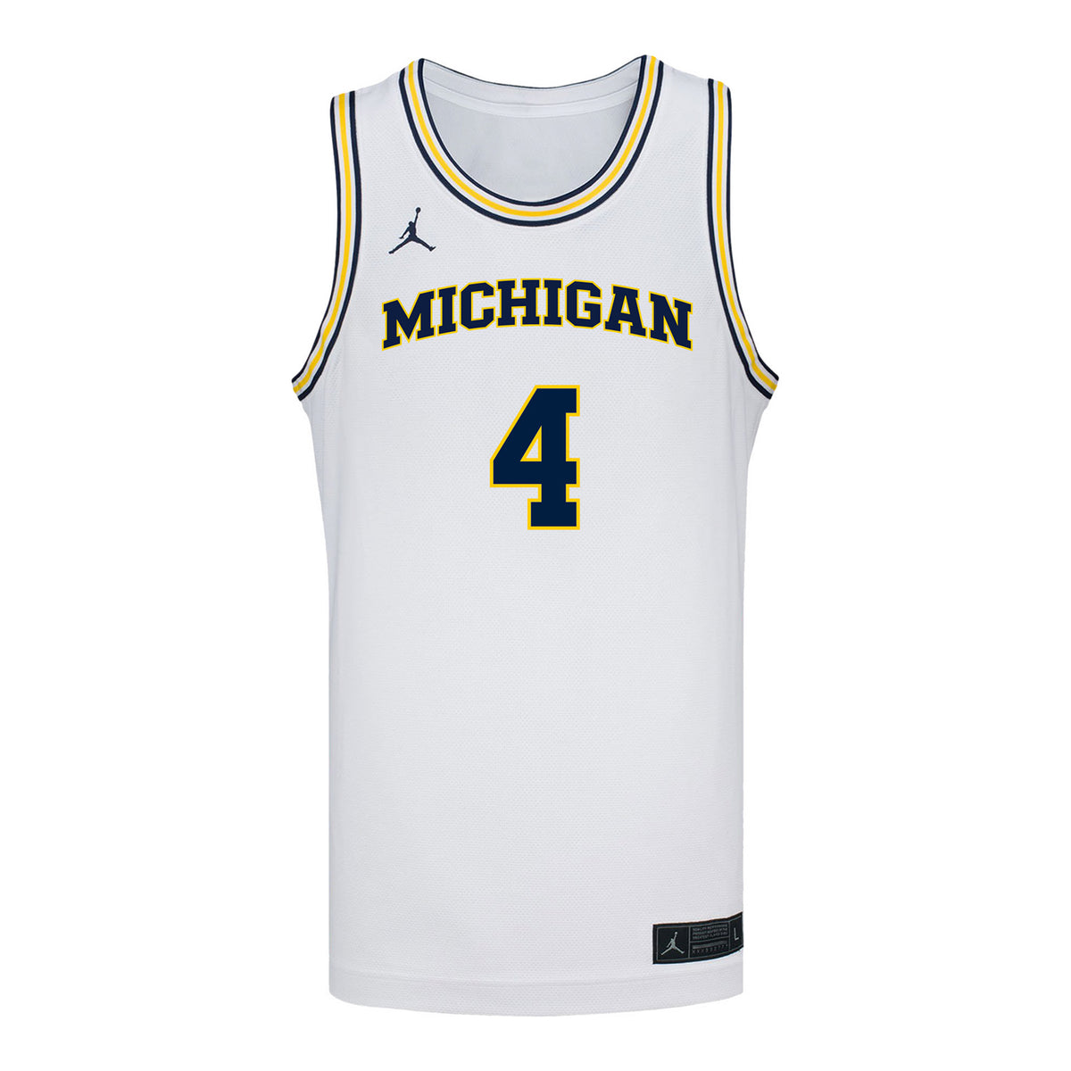 Michigan Wolverines #4 Brandon McCoy Jr. Student Athlete White Basketball Jersey