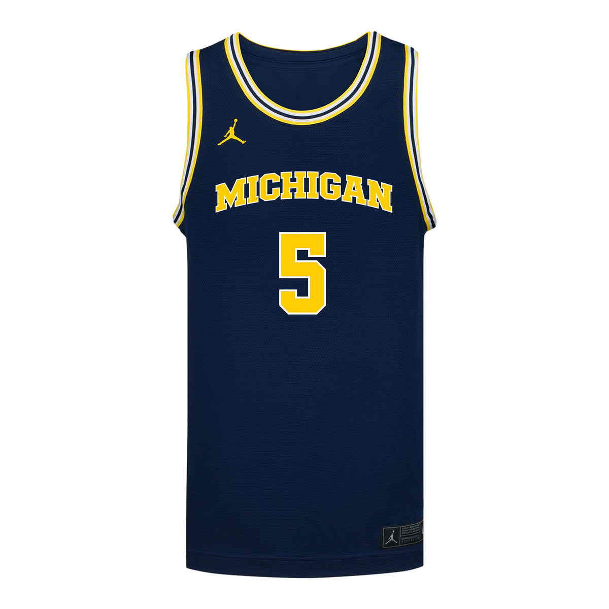Michigan Wolverines #5 Lincoln Cosby Student Athlete Blue Basketball Jersey