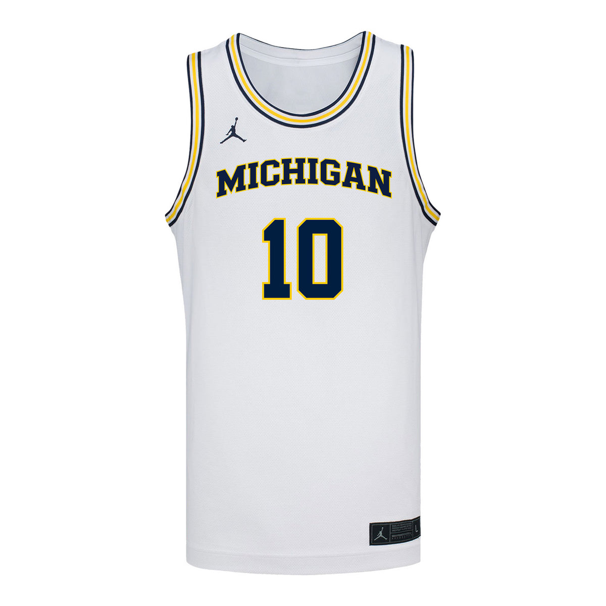 Michigan Wolverines #10 Joseph Hartman Student Athlete White Basketball Jersey