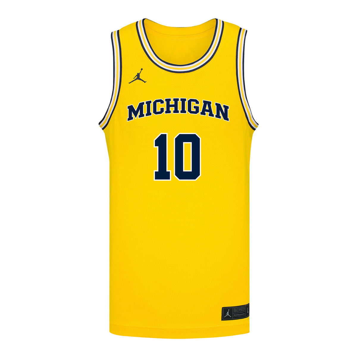 Michigan Wolverines #10 Joseph Hartman Student Athlete Maize Basketball Jersey