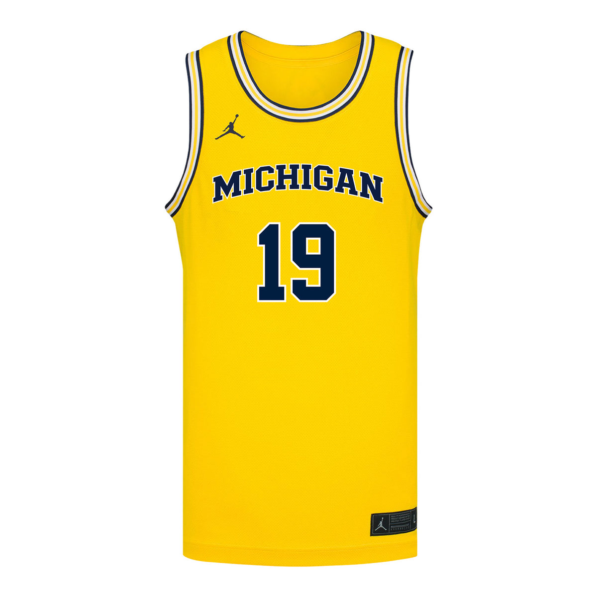 Michigan Wolverines #19 Jalen Reed Student Athlete Maize Basketball Jersey