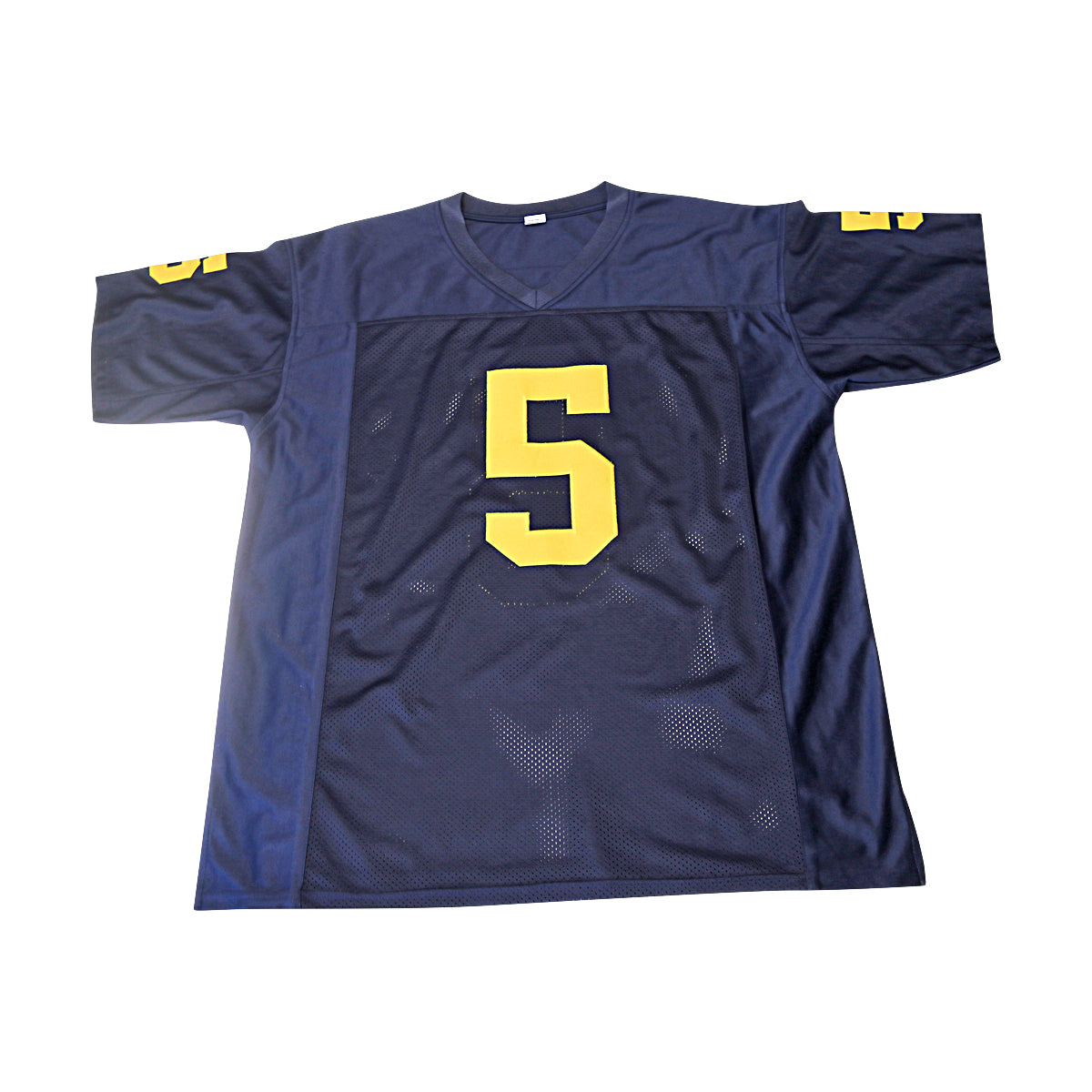 Jabrill Peppers Michigan Wolverines Autographed Signed Inscribed "Go Blue" Navy Blue Custom Jersey (JSA Holo) - Front View