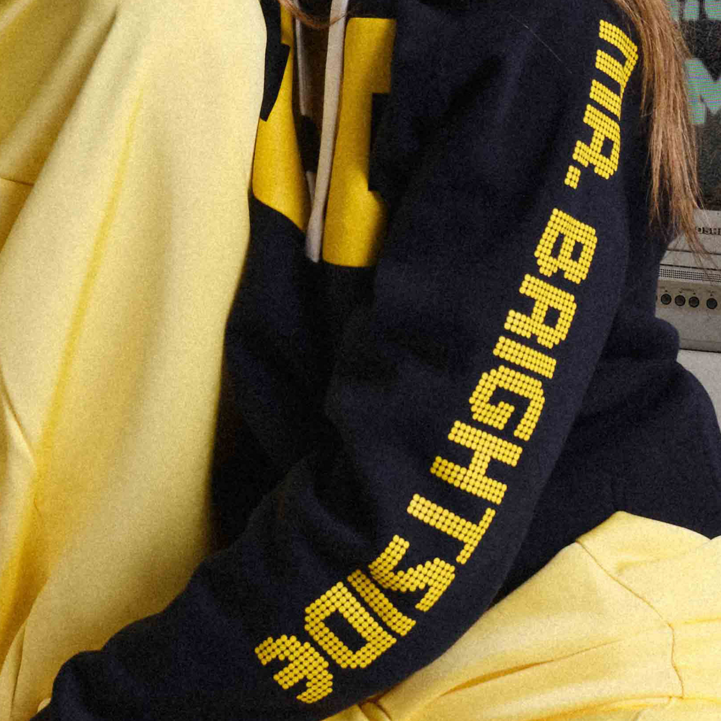 Michigan Wolverines Mr. Brightside Midnight Navy Olsen Hoodie - Sleeve View 2
