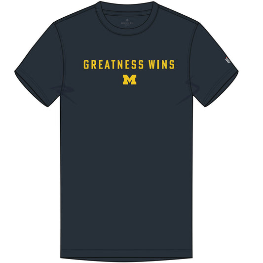 Men's Michigan Greatness Wins Tee - Navy