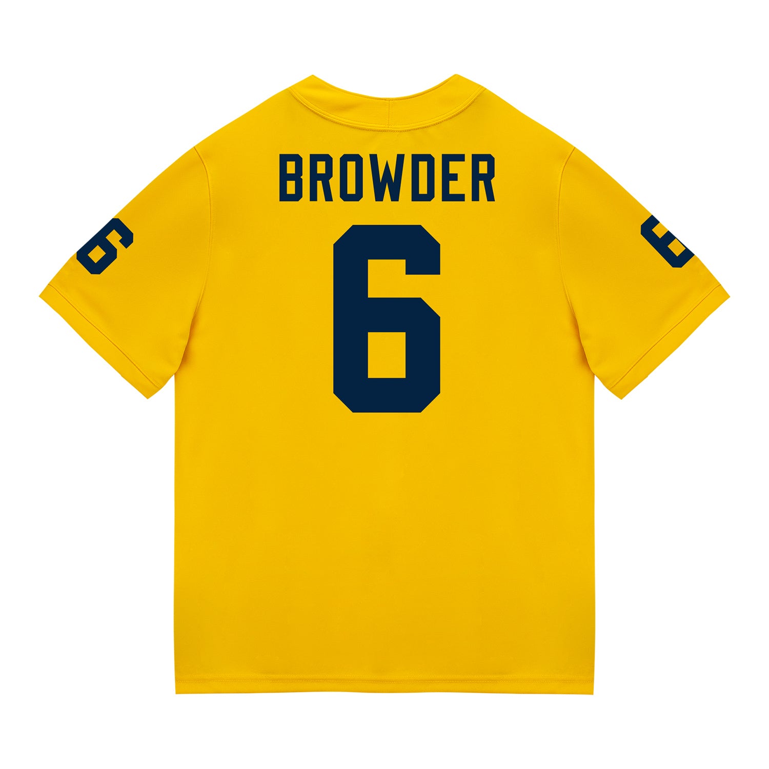 Michigan Wolverines #88 Jamar Browder Student Athlete Maize Football Jersey - Back View