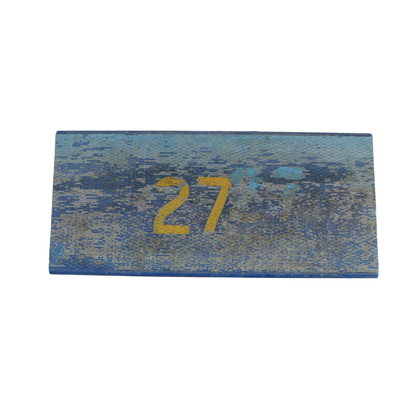 Michigan Wolverines Authentic 60's-90's Big House Fiberglass #27 Bleacher Seat - Front View