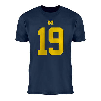 Valiant University of Michigan Football NIL #19 Bryce Underwood Jersey Tee