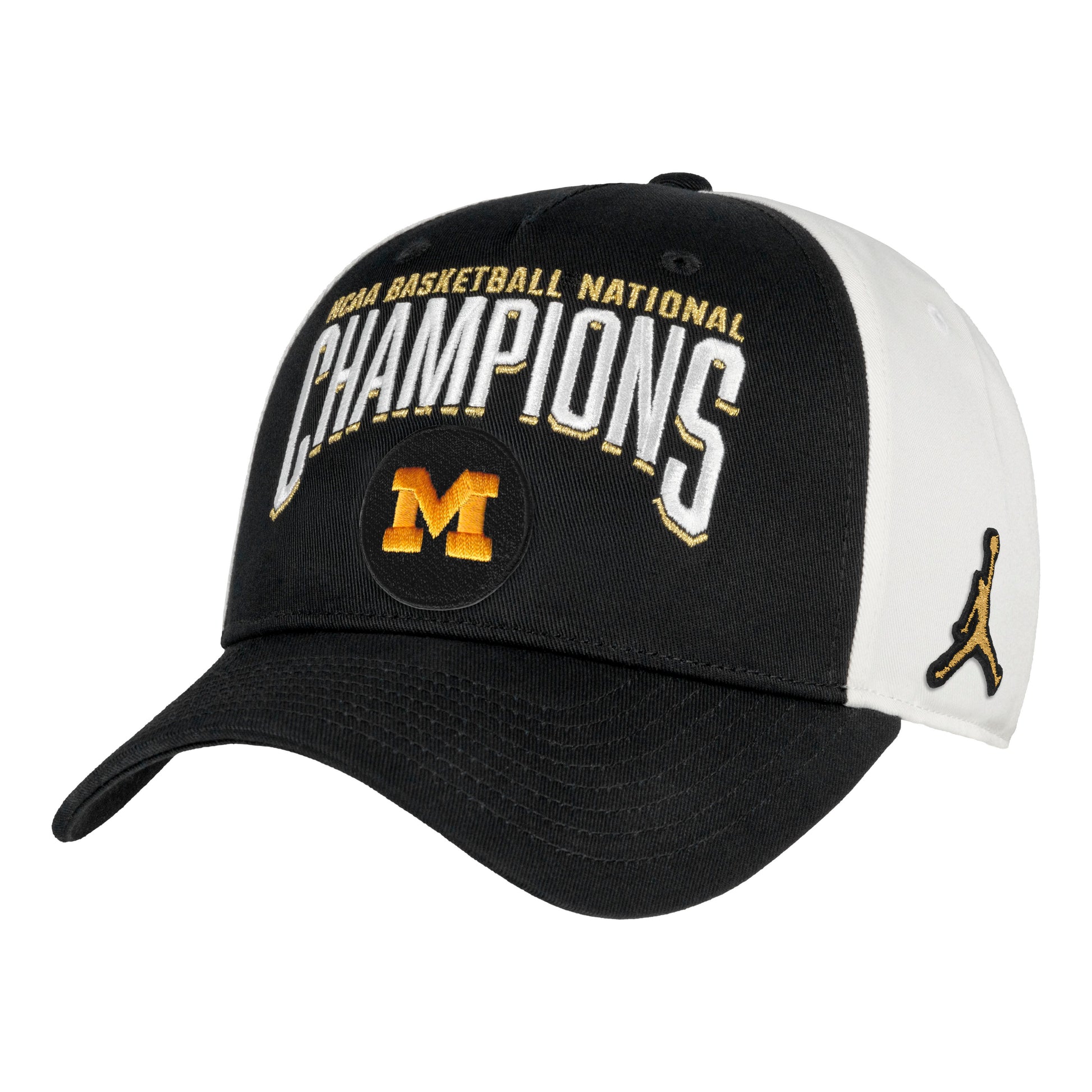 Michigan Wolverines Basketball National Champions Trucker Hat - Front Left View