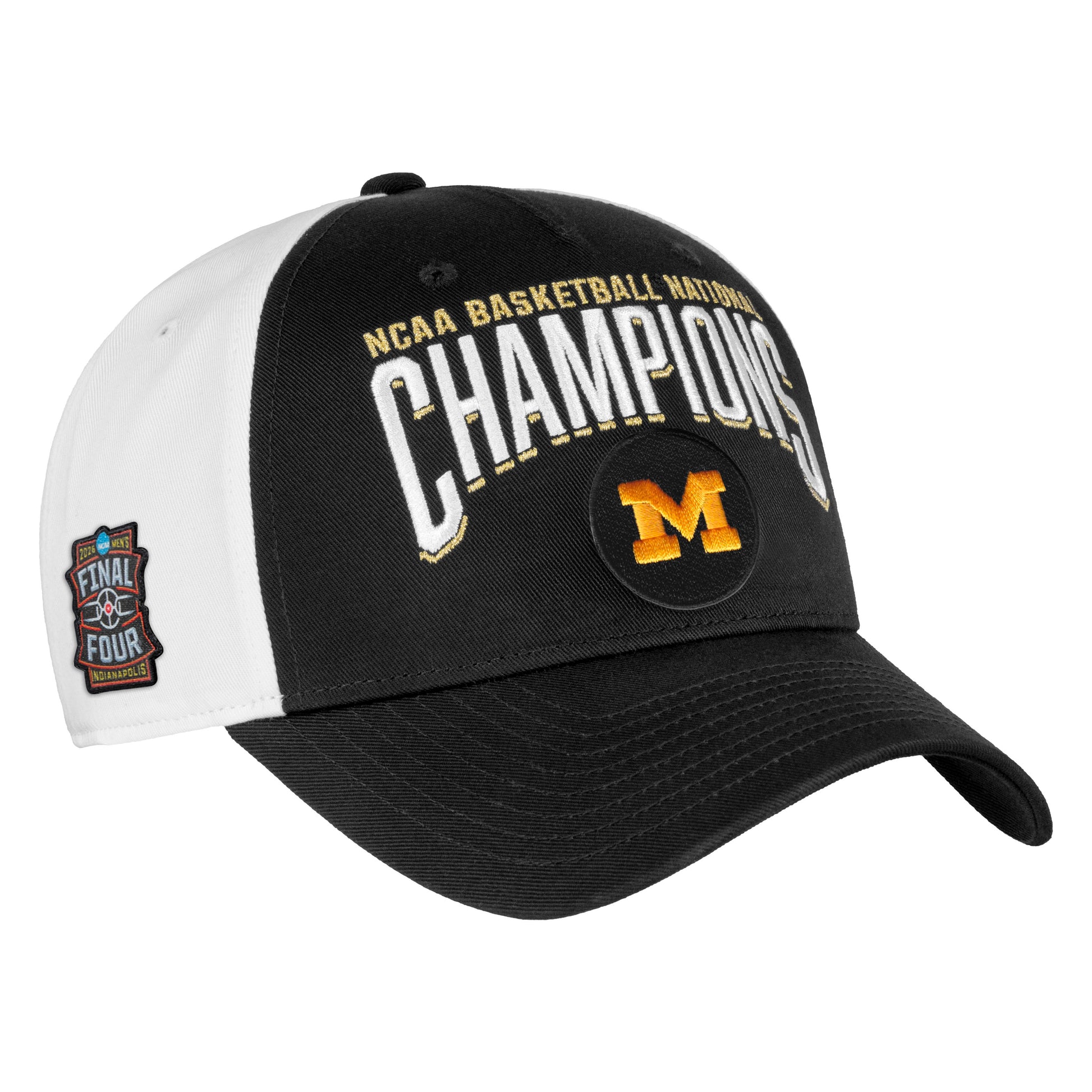 Michigan Wolverines Basketball National Champions Trucker Hat - Front Right View