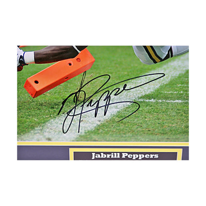 Jabril Peppers Signed Michigan Wolverines 16x20 Framed Photo (SC COA) - Signature View