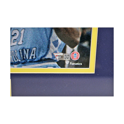 Chris Webber Signed Michigan Wolverines 16x20 Dunking Framed Photo (Fanatics) - Sticker View