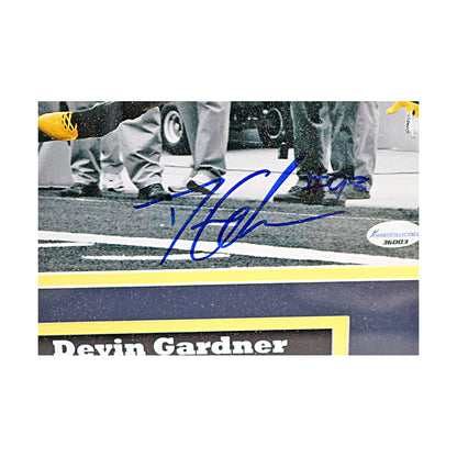 Devin Gardner Signed Michigan Wolverines 8x10 Spotlight Framed Photo (SC COA) - Signature View