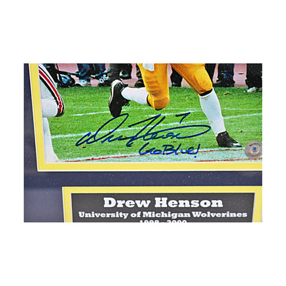 Drew Henson Signed Michigan Wolverines 8x10 Framed Photo (Beckett Auth) - Signature View