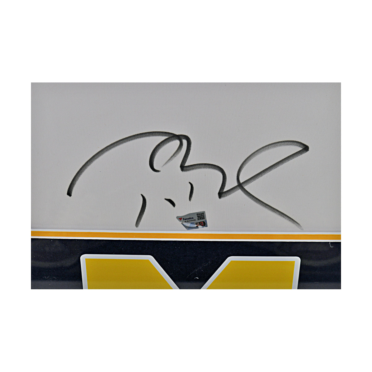 Tom Brady Michigan Wolverines Signed White Framed Jersey (Fanatics) - Signature View