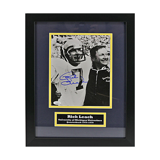 Rick Leach Michigan Wolverines Signed 8x10 Framed Photo (JSA COA) - Front View