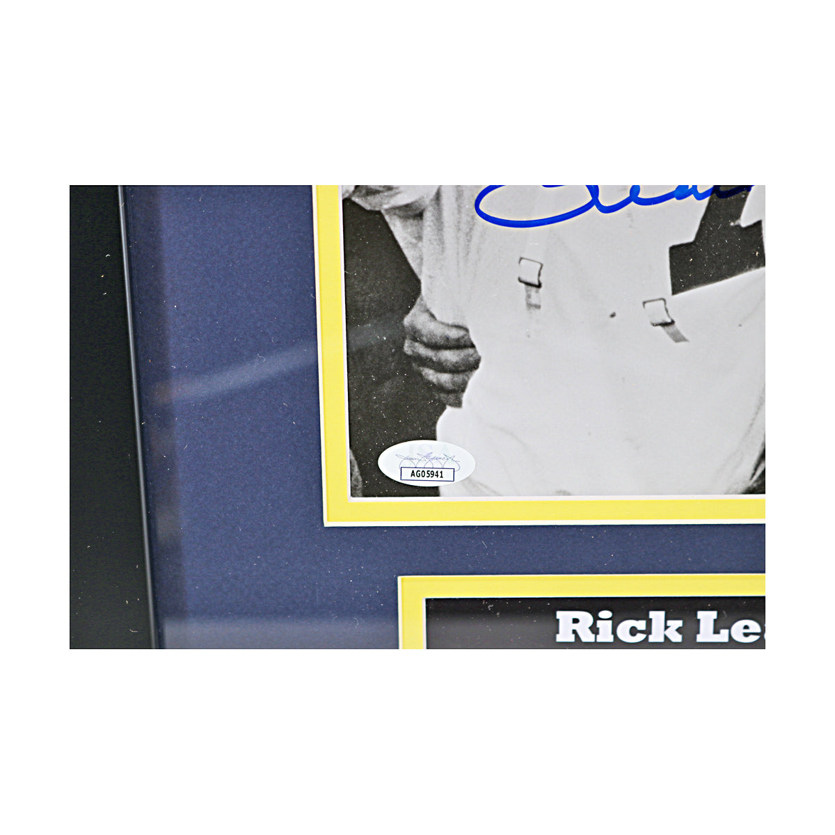 Rick Leach Michigan Wolverines Signed 8x10 Framed Photo (JSA COA) - Sticker View