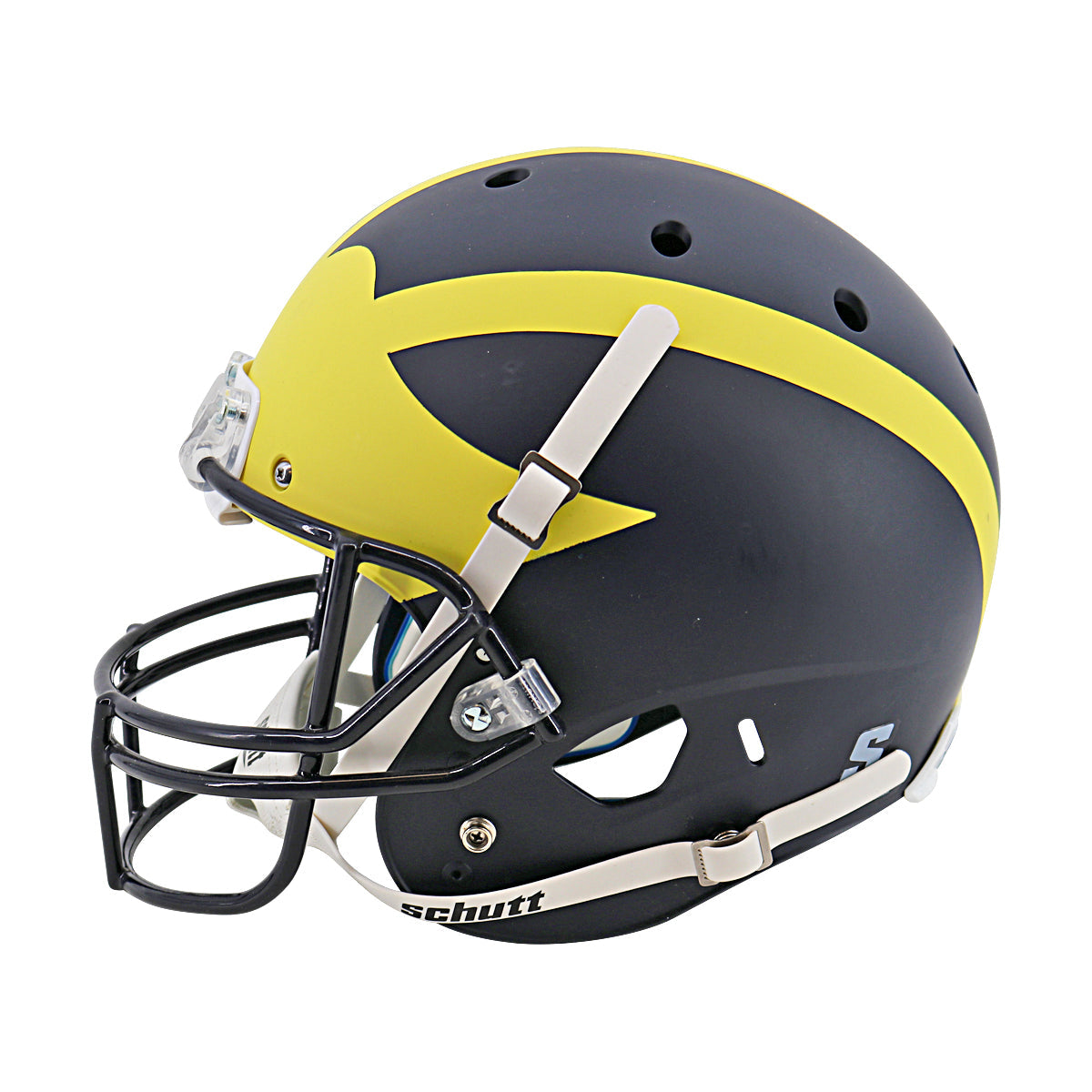 Jim Harbaugh Michigan Wolverines Signed Schutt FS Replica Helmet (Beckett Auth) - Left Side View