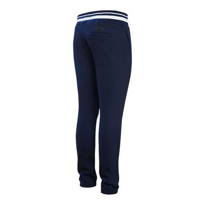 Michigan Wolverines Classic Stacked Logo Fleece Sweatpants In Navy - Back View