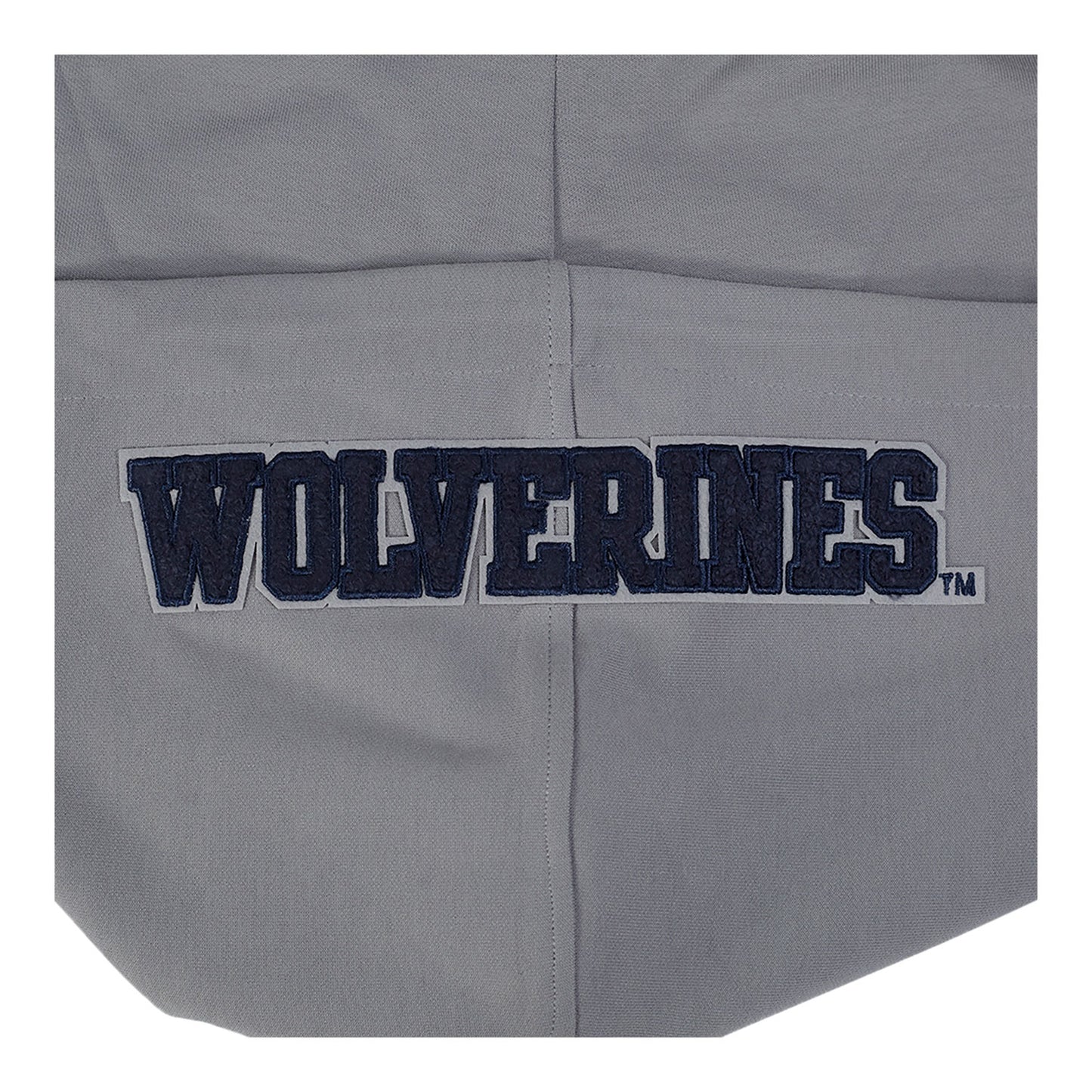 Michigan Wolverines Classic DK Grey Full-Zip Pullover Hoodie In Grey - Patch View 2