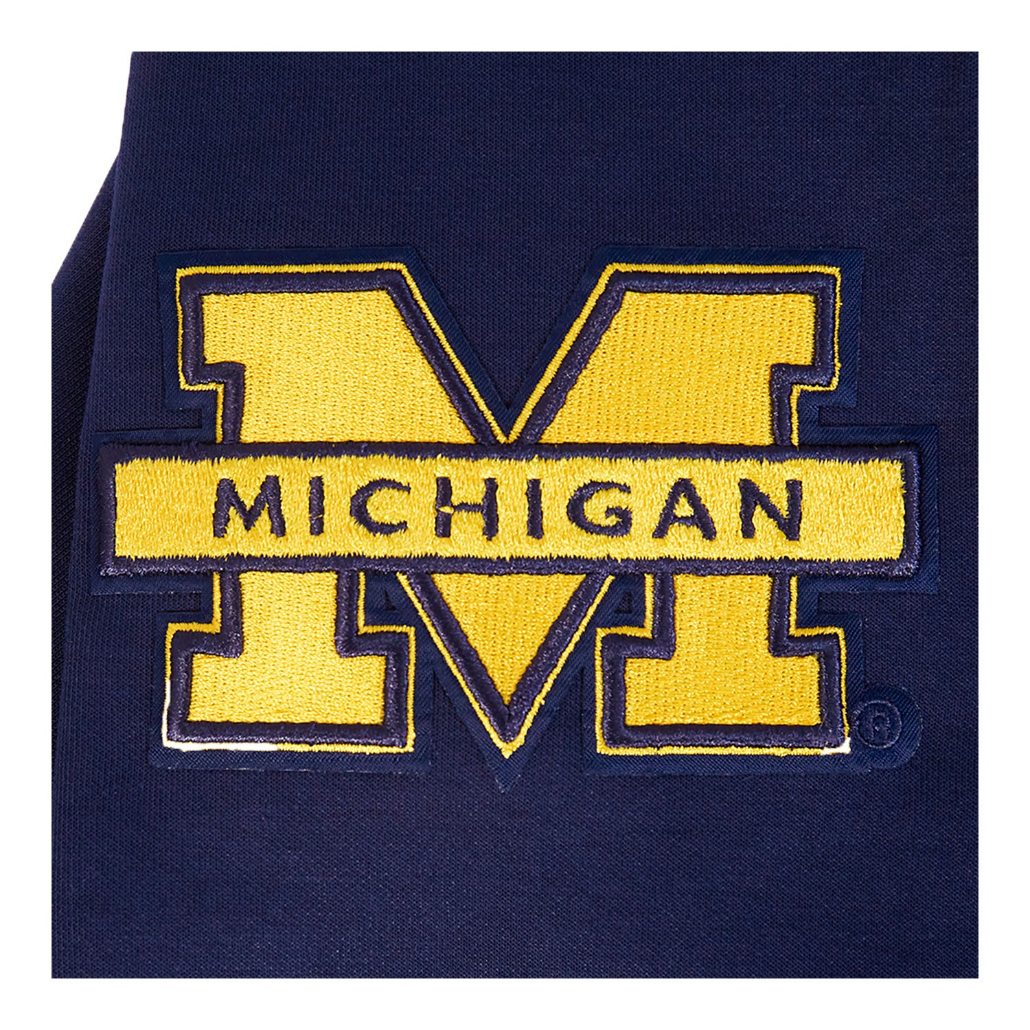 Michigan Wolverines Classic DK Navy Full-Zip Pullover Hoodie In Navy - Patch View 4