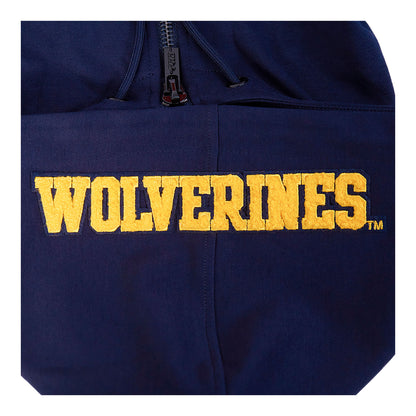Michigan Wolverines Classic DK Navy Full-Zip Pullover Hoodie In Navy - Patch View 2