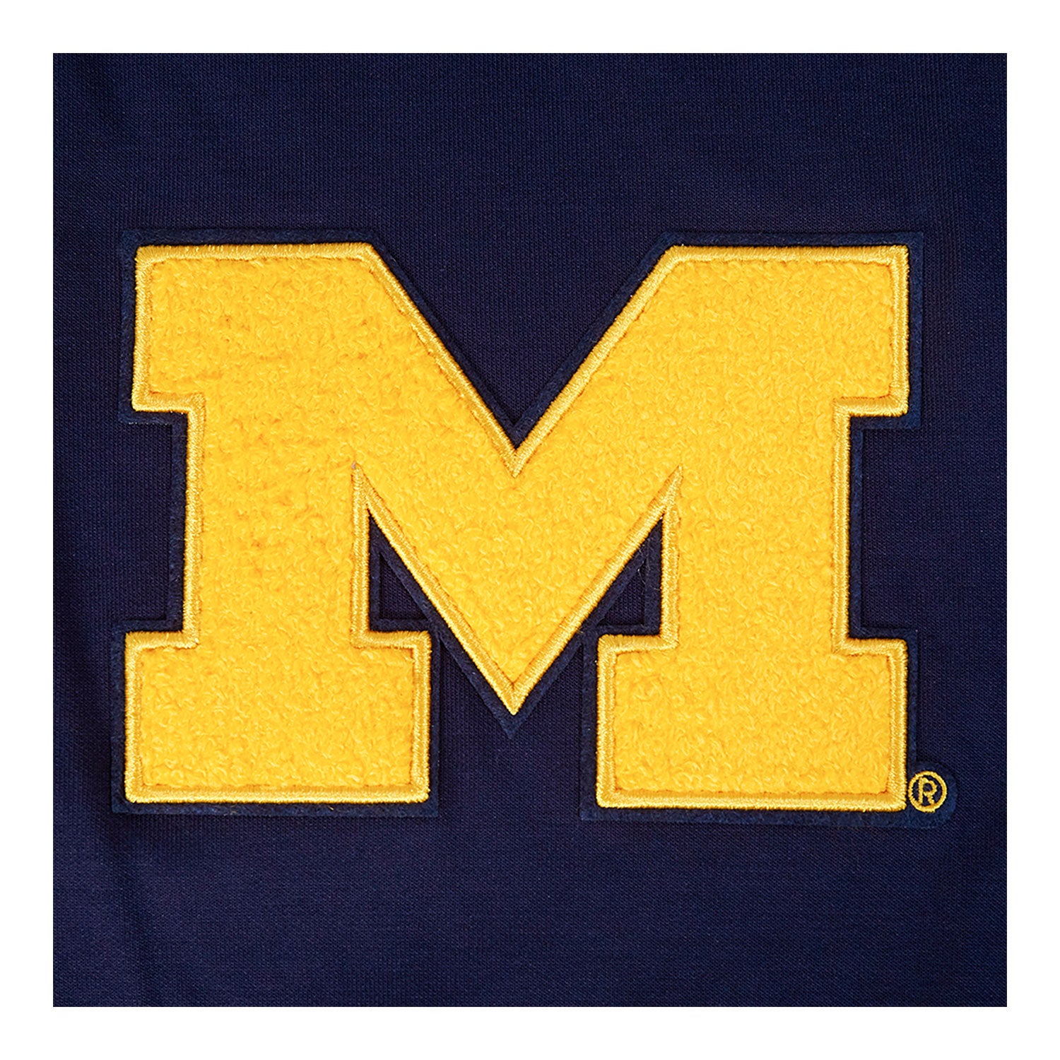 Michigan Wolverines Classic DK Navy Full-Zip Pullover Hoodie In Navy - Patch View 3