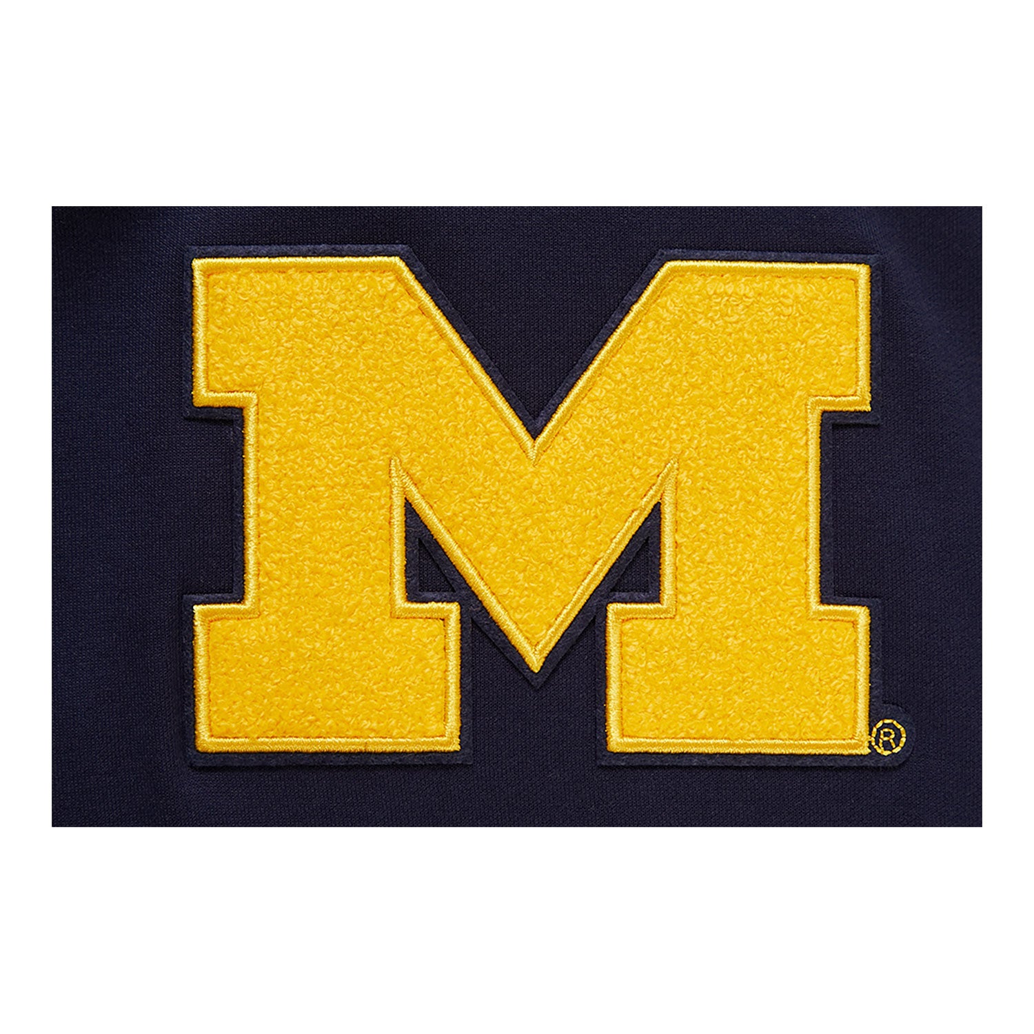 Michigan Wolverines Classic DK Pullover Hoodie In Navy - Patch View 2