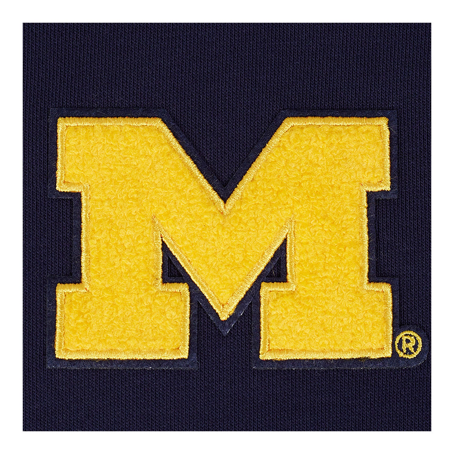 Michigan Wolverines Classic Ladies Fleece Hoodie Dress In Navy - Patch View