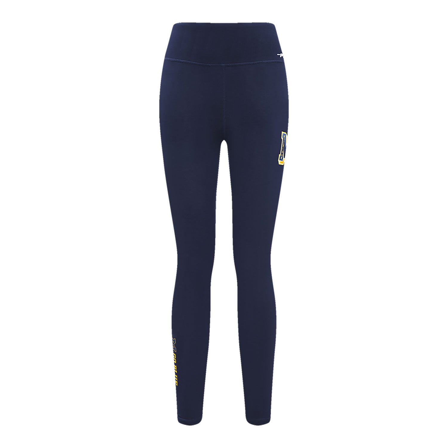 Michigan Wolverines Classic Ladies Jersey Leggings In Navy - Front View