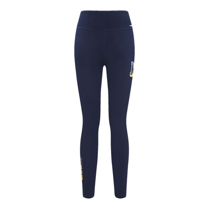 Michigan Wolverines Classic Ladies Jersey Leggings In Navy - Front View