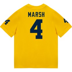 Michigan Wolverines #4 Andrew Marsh Student Athlete Maize Football Jersey