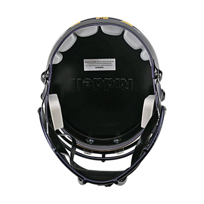 Aidan Hutchinson Michigan Autographed Signed Riddell Full Size Replica Speed Helmet (Beckett Auth) - Inside View