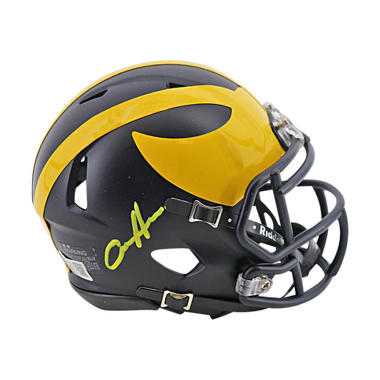 Aidan Hutchinson Michigan Autographed Signed Riddell Replica Speed Mini Helmet (Beckett Auth) - Right Side View
