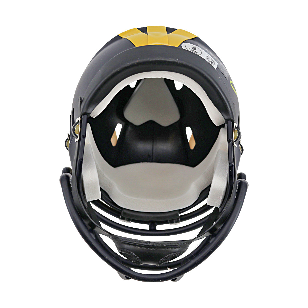 Aidan Hutchinson Michigan Autographed Signed Riddell Replica Speed Mini Helmet (Beckett Auth) - Inside View