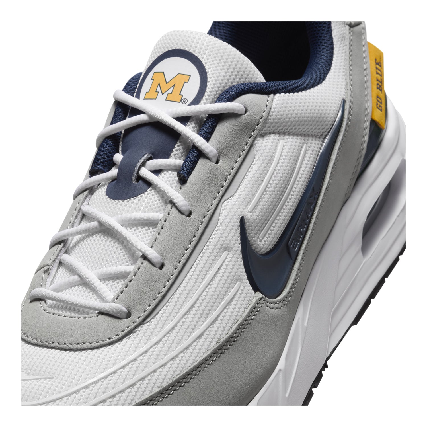 Michigan Wolverines Nike Air Max Verse Shoes - Tongue View
